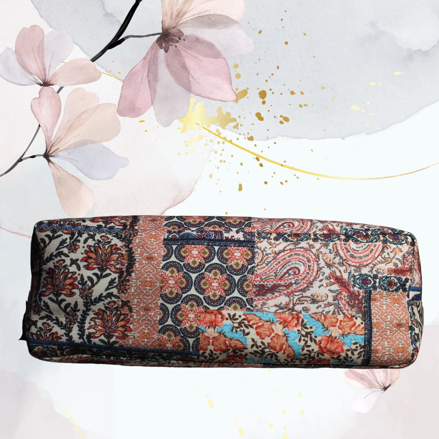 Paisley Patchwork Print Tote Bag