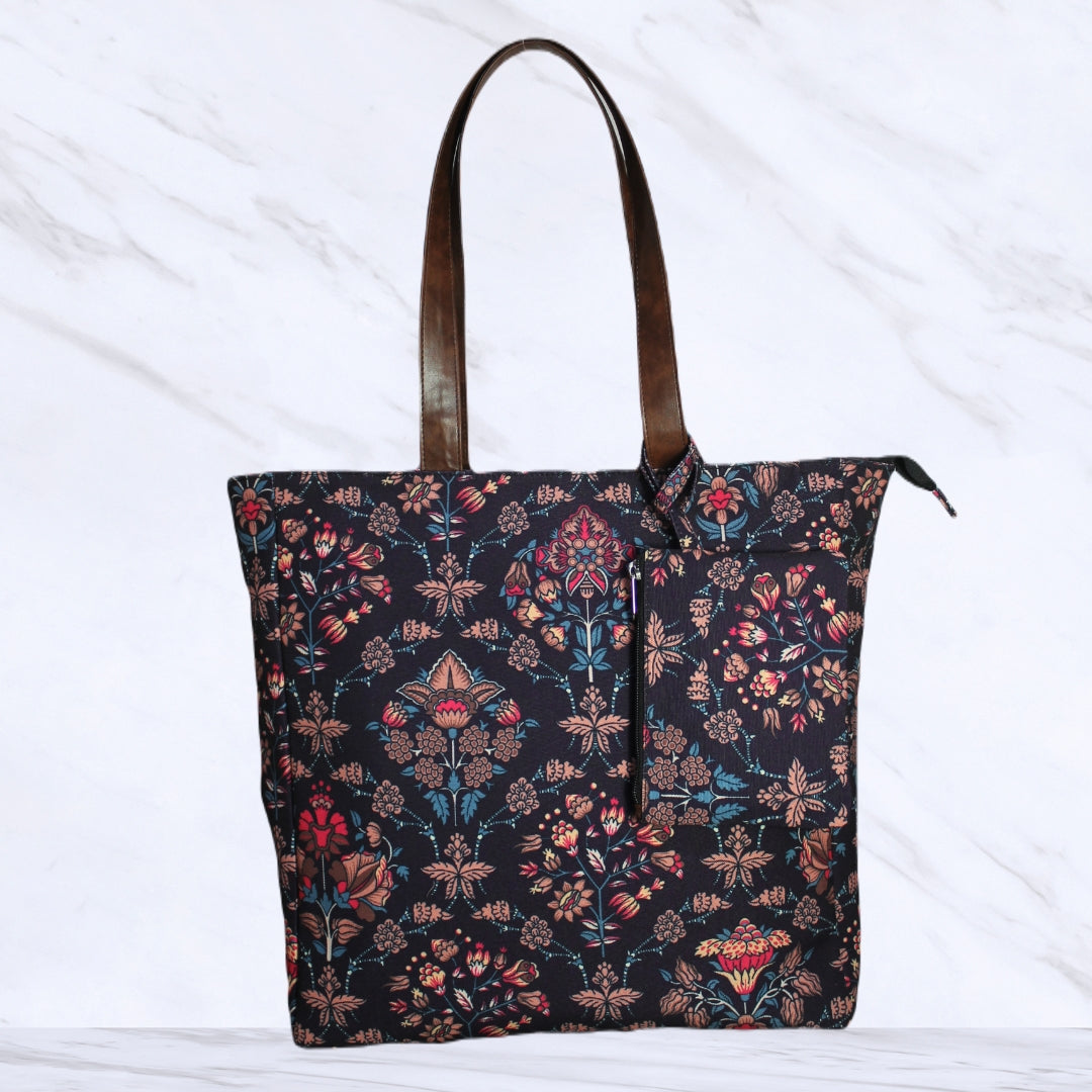 ETHNIC PAISLEY PRINT TOTE BAG
