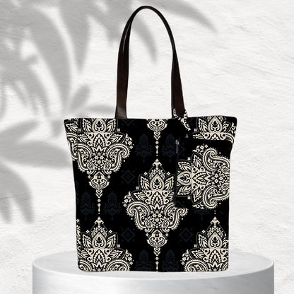 Ogee with Paisley Print Tote Bag
