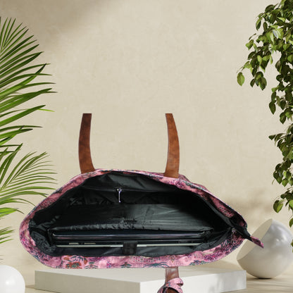 Peacock Feather Print Tote Bag