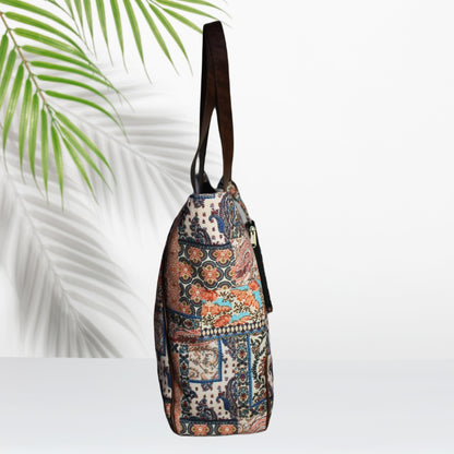 Paisley Patchwork Print Tote Bag