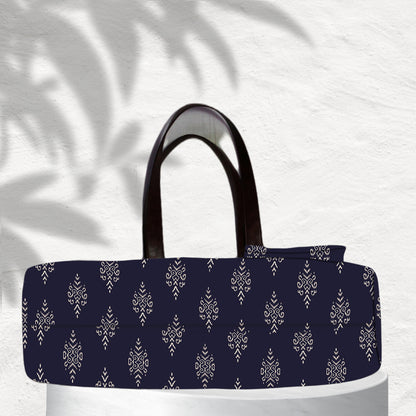 BLUE SMALL PAISLEY PRINT TOTE BAG