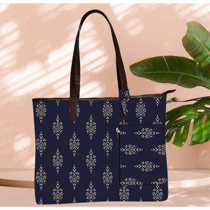 ETHNIC SMALL PAISLEY PRINT TOTE BAG