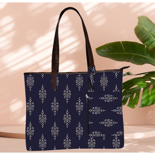 ETHNIC SMALL PAISLEY PRINT TOTE BAG