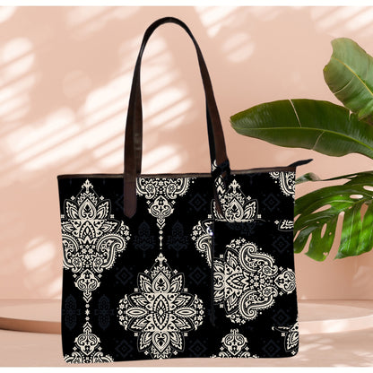 ETHNIHIC BIG PAISLEY PRINT TOTE BAG