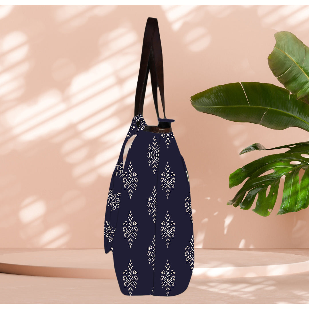 ETHNIC SMALL PAISLEY PRINT TOTE BAG