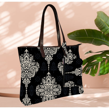 ETHNIHIC BIG PAISLEY PRINT TOTE BAG