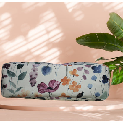 WATER COLOUR FLORAL PRINT TOTE BAG