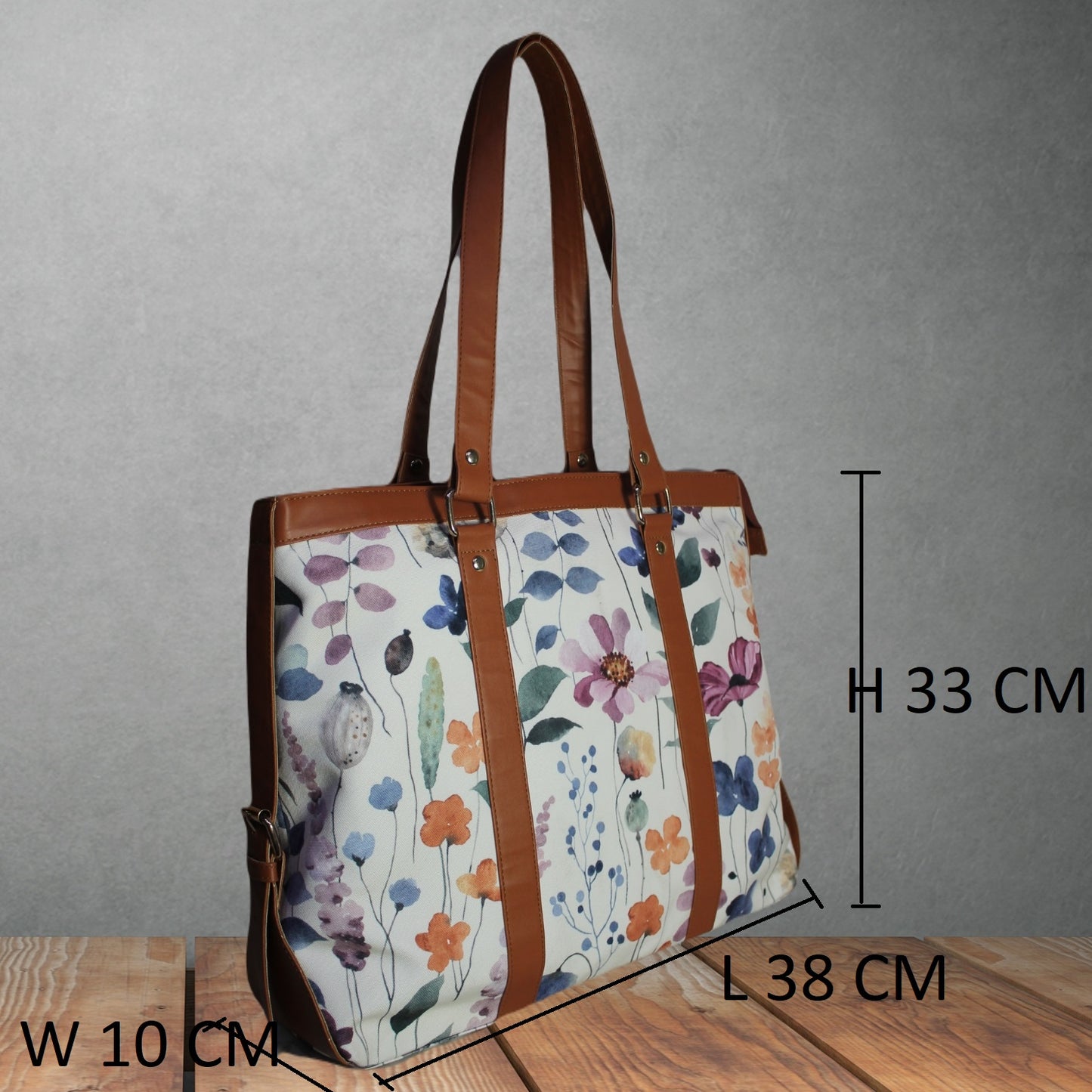 BLACK BIG PAISLEY PRINTED OFFICE TOTE BAG