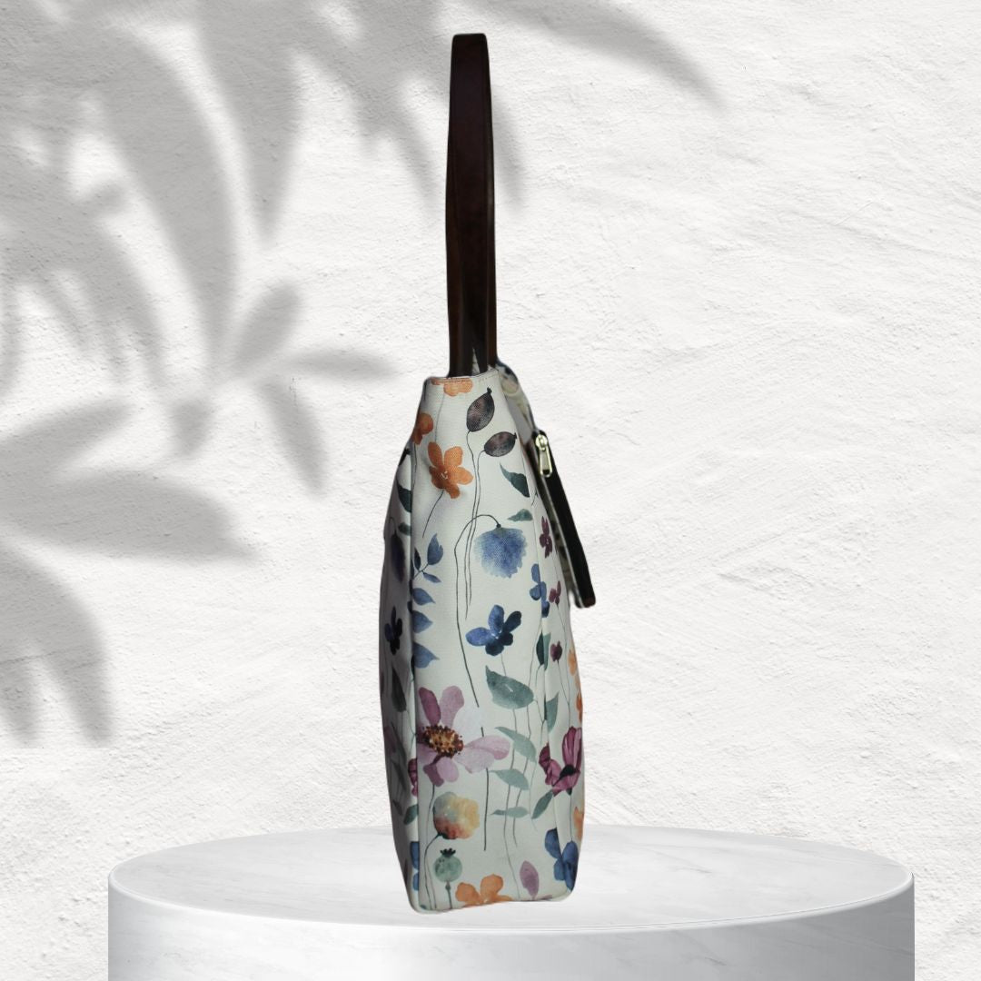 WATERCOLOUR FLORAL PRINTED TOTE BAG