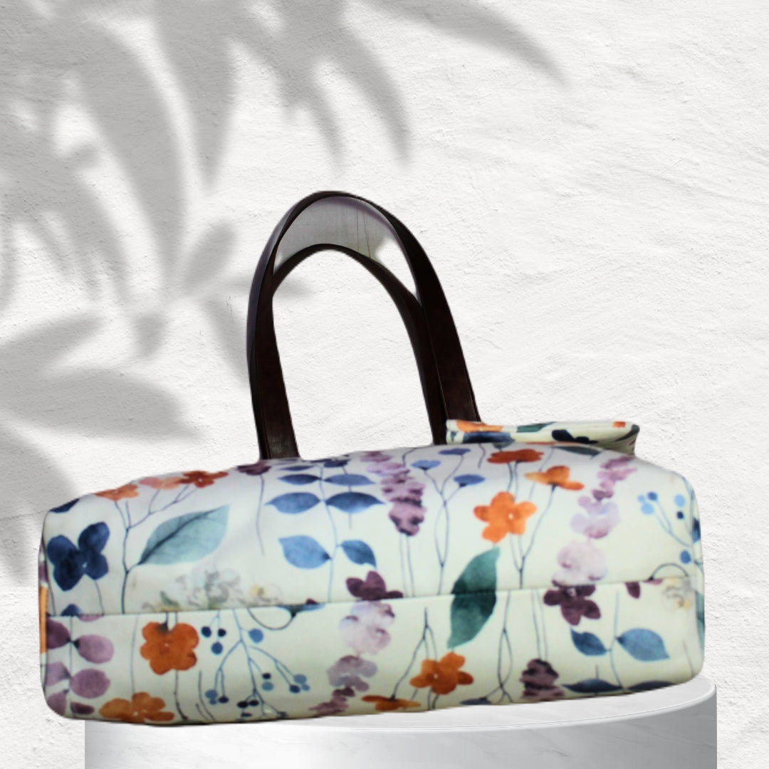 WATERCOLOUR FLORAL PRINTED TOTE BAG