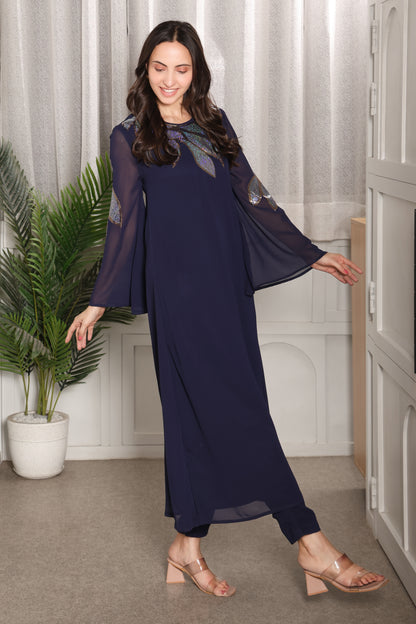 ✨ Women’s Sequins Embellished Top & Pant Set