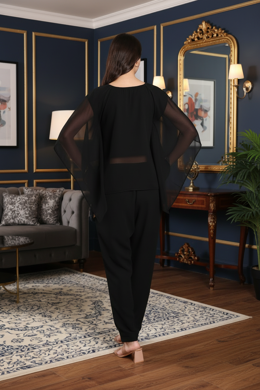 ✨ Women’s Sequins Embellished Top & Pant Set