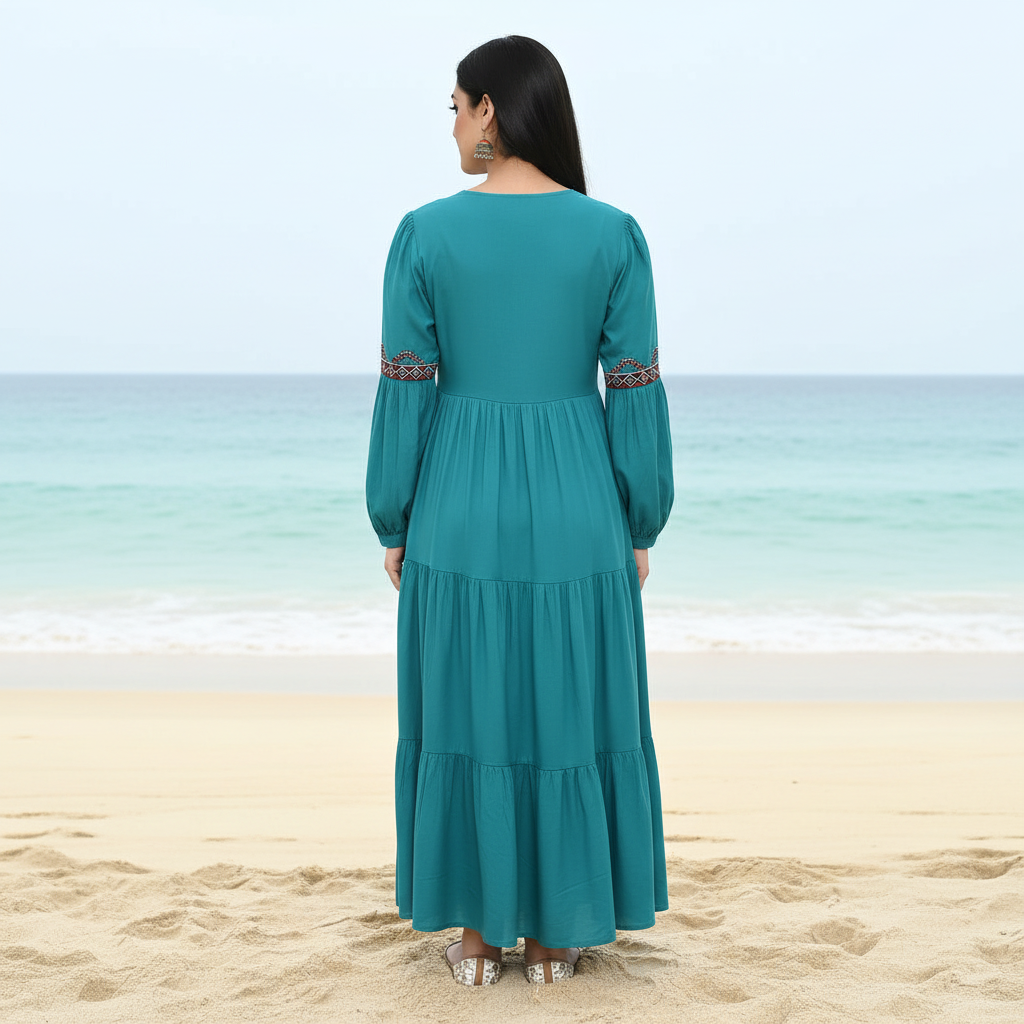 Ethnic Embroidered Rayon Tunic for Women