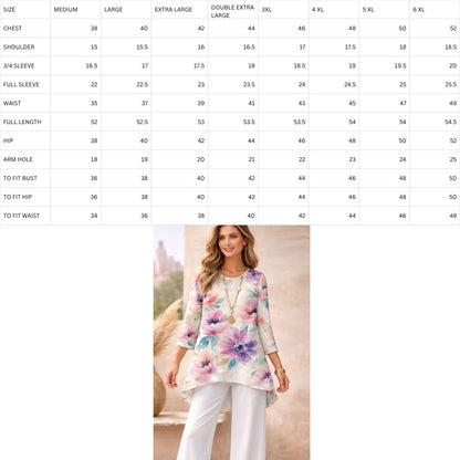 🌸 Stylish Spandex Floral Top & Pant Set