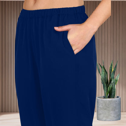 Asymmetric Sequin Embellished Women’s Georgette Top & Pant Co-Ord Set – Festive Party Wear
