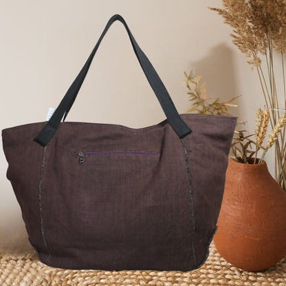 Large Linen Tote Bag