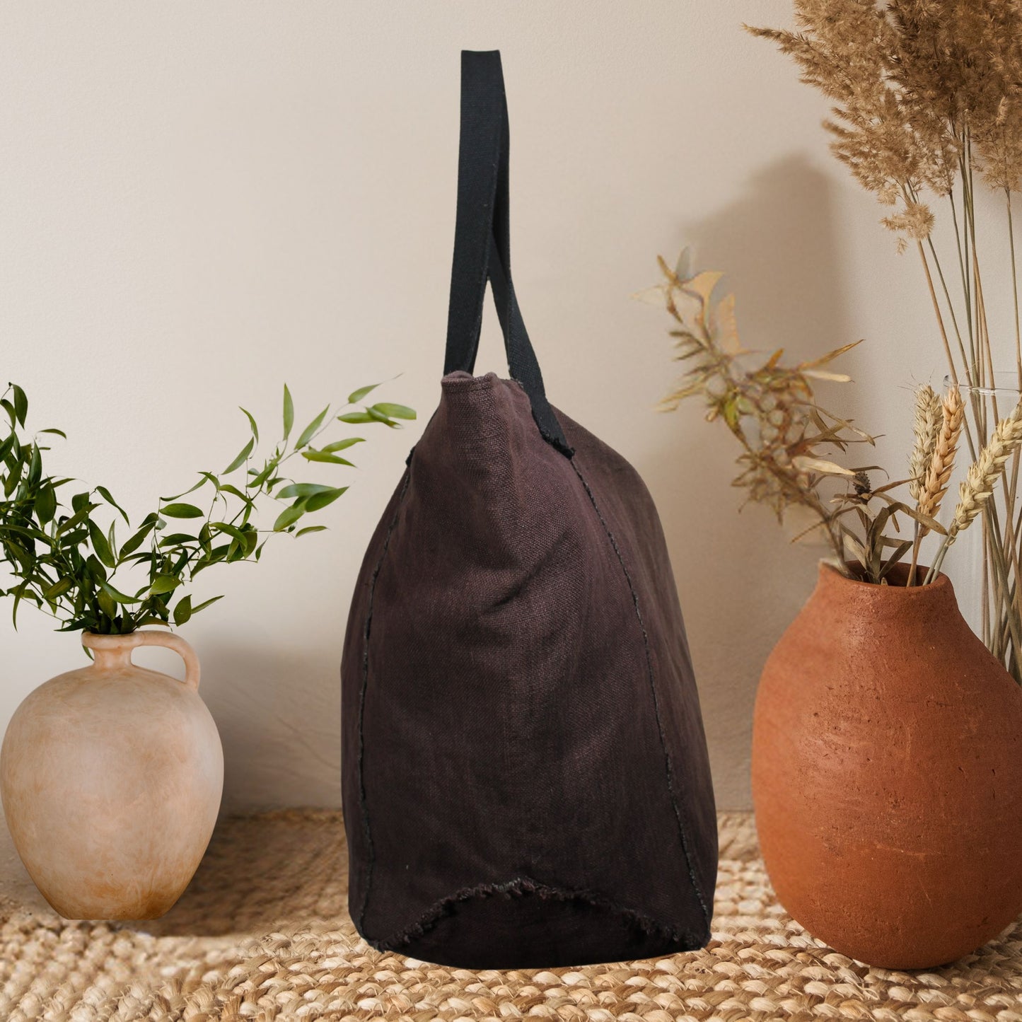 Large Linen Tote Bag