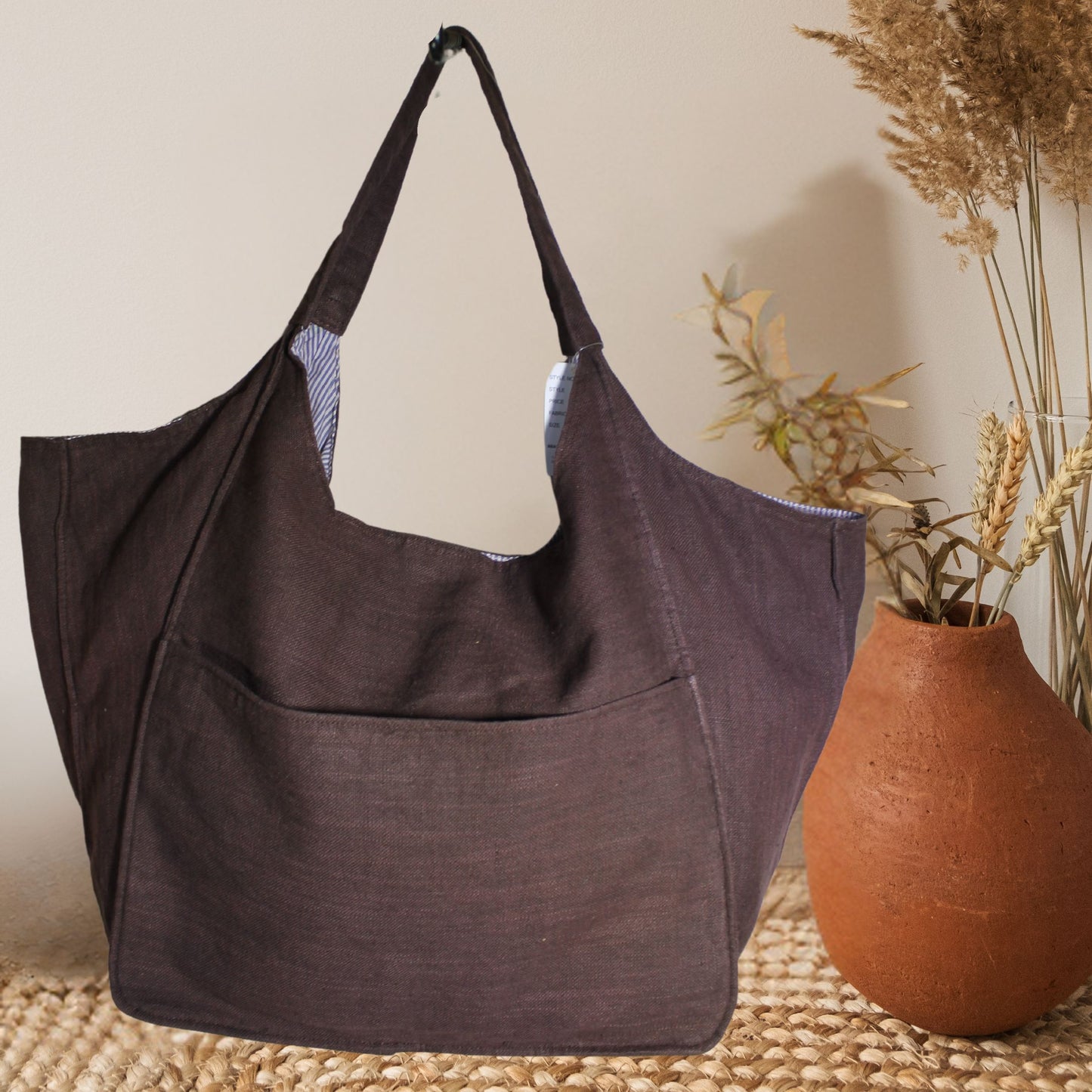 Linen Pre Washed  Tote Bag