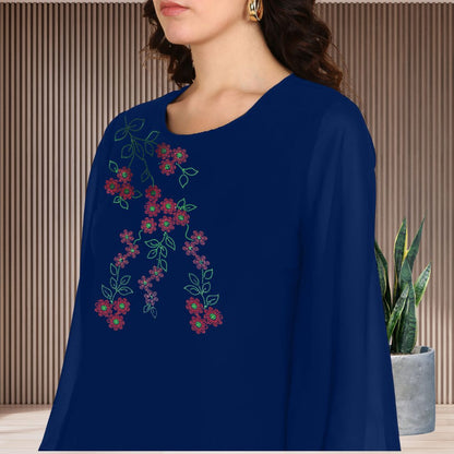 ✨ Women’s Sequins Embellished Asymmetric Top & Pant Set