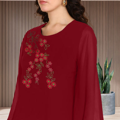 ✨ Women’s Sequins Embellished Asymmetric Top & Pant Set