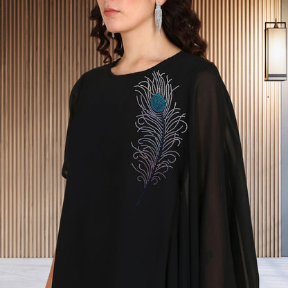 ✨ Women’s Sequins Embellished Asymmetric Top & Pant Set