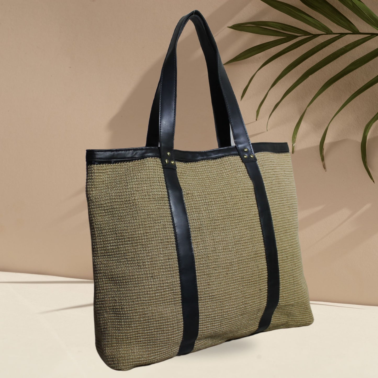Woven Jute Tote Bag
