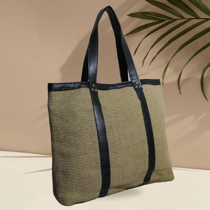 Woven Jute Tote Bag