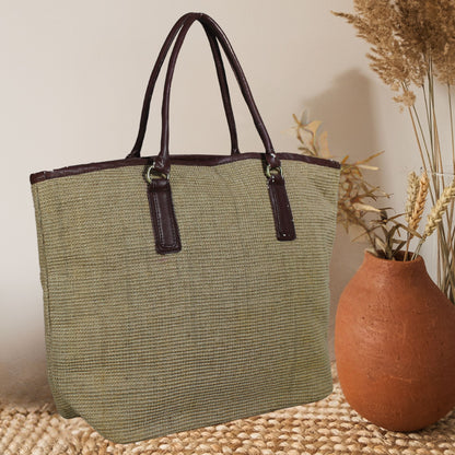 Woven Jute Tote Bag