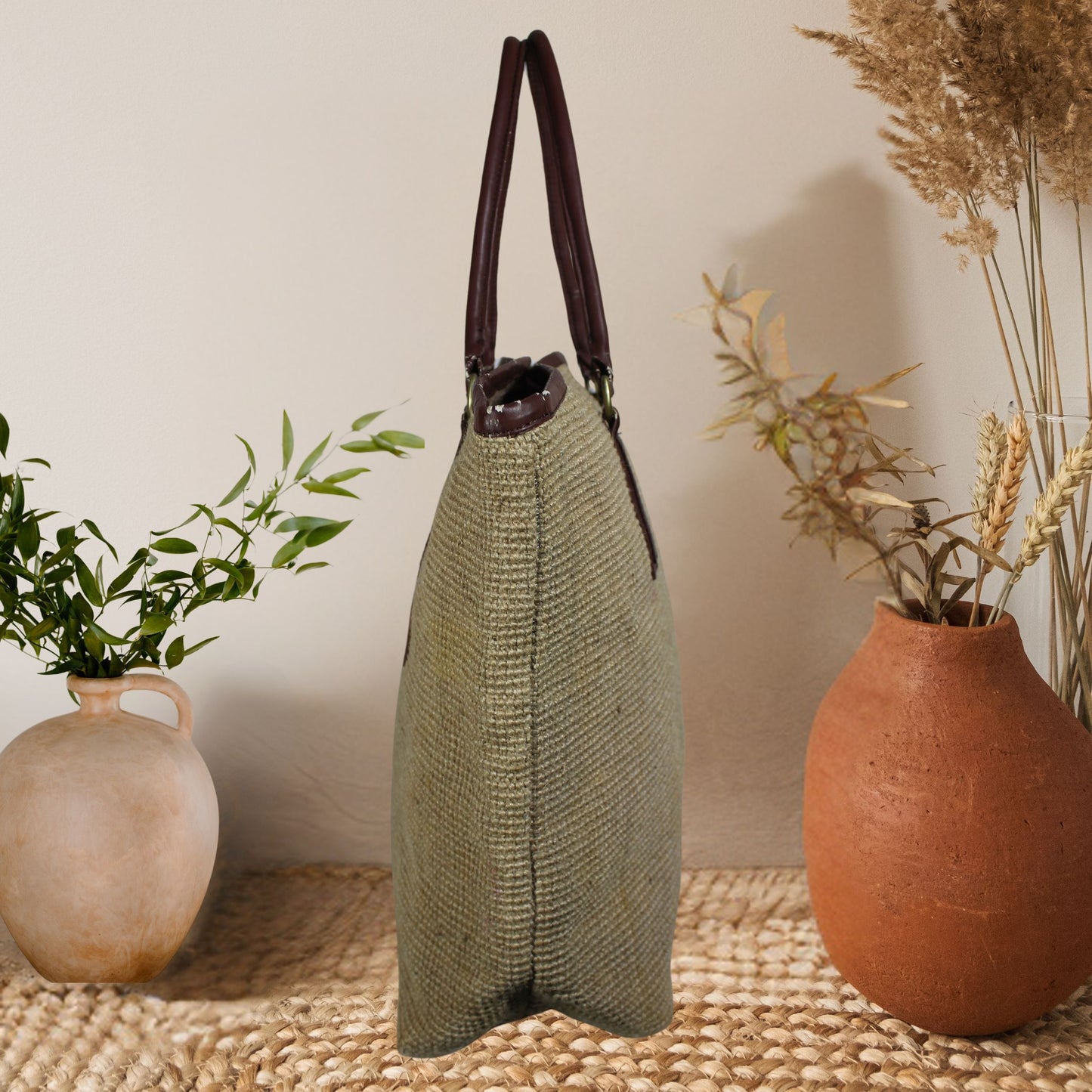 Woven Jute Tote Bag