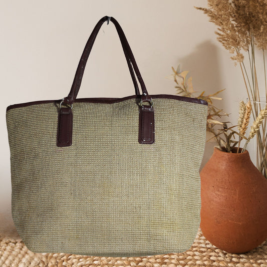 Woven Jute Tote Bag