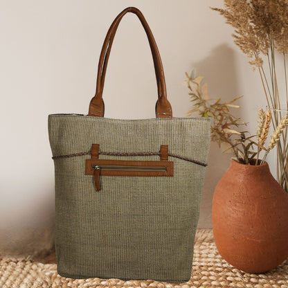 Woven Jute Drawstring Bag