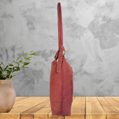 Large Washed Linen Handbag – Timeless, Soft & Effortlessly Stylish
