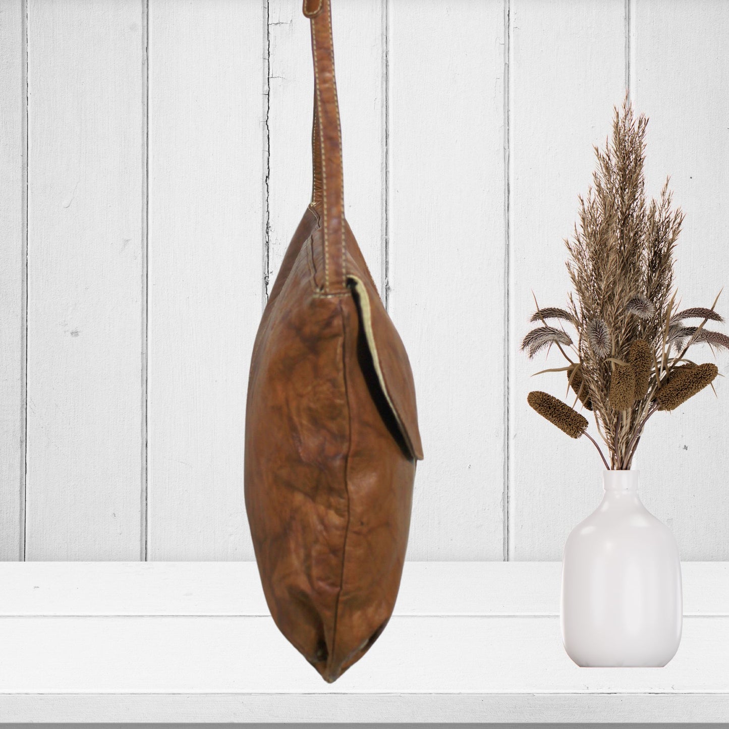 Flap Leather Handbag
