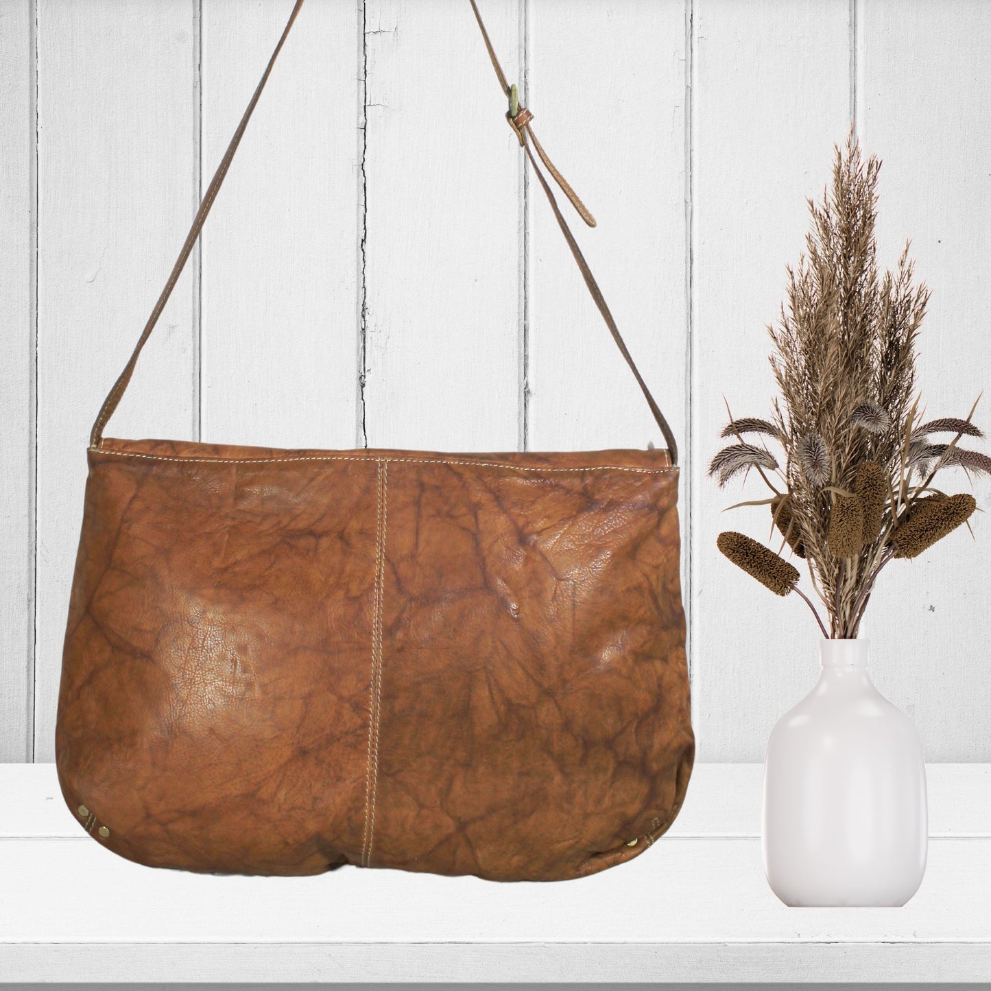 Flap Leather Handbag