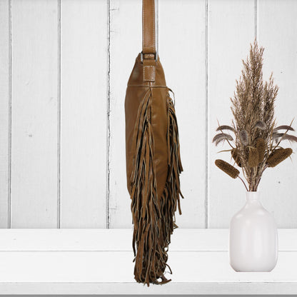 Leather Fringe Handbag