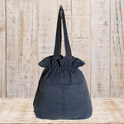 Stylish Linen Drawstring Tote Bag