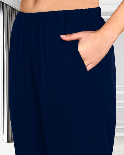 Elegant Sequins Embellished Asymmetric Tunic & Pant Set