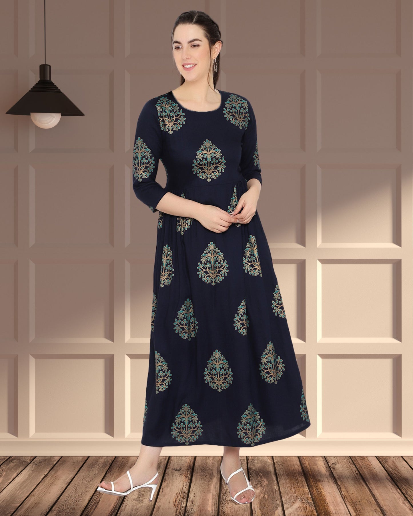 Pleated Floral Print Tunic for Effortless Style