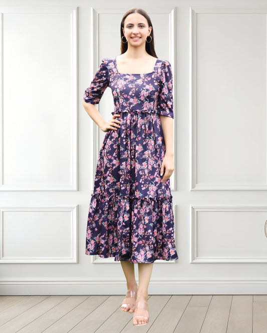 Spandex Printed Summer Dress – Comfort Meets Vibrant Style