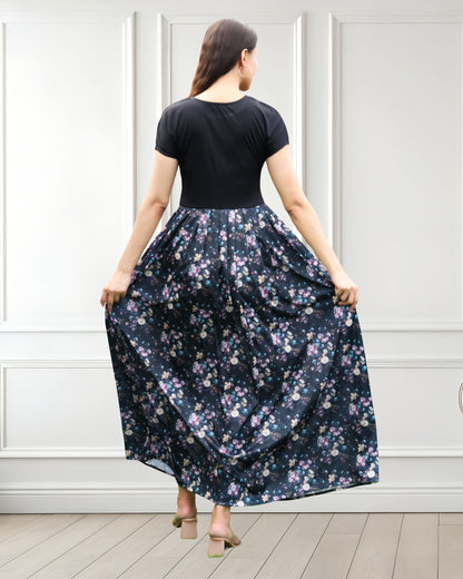Printed Spandex Summer Dress – Effortless Style