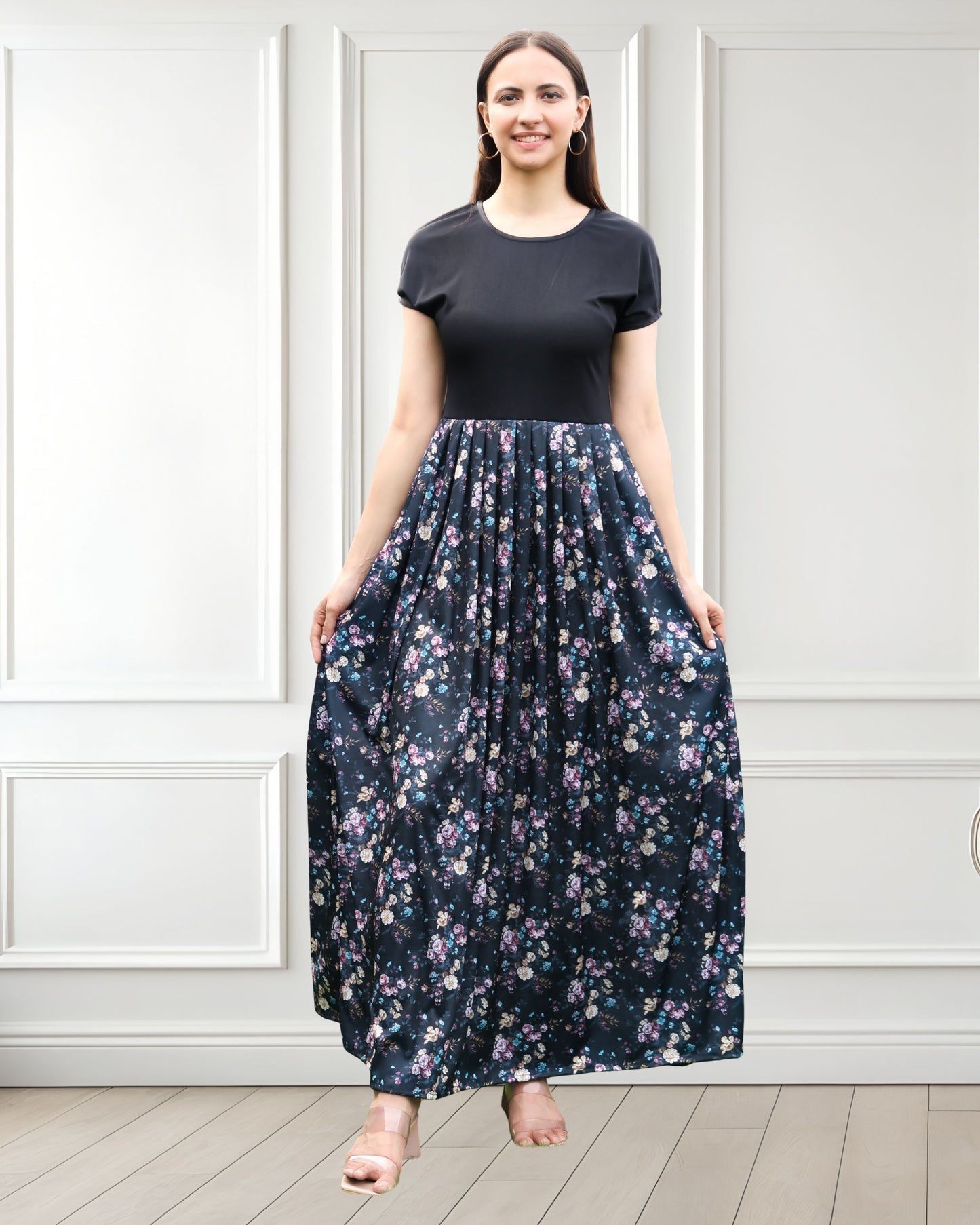 Printed Spandex Summer Dress – Effortless Style