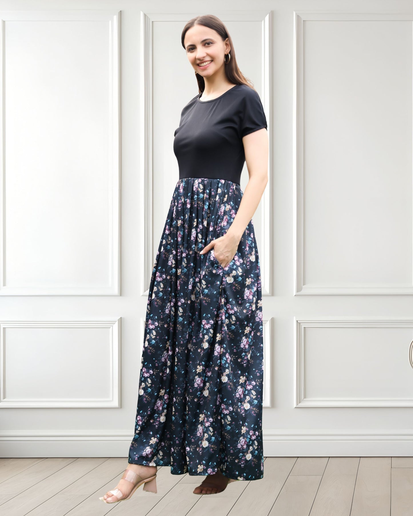 Printed Spandex Summer Dress – Effortless Style