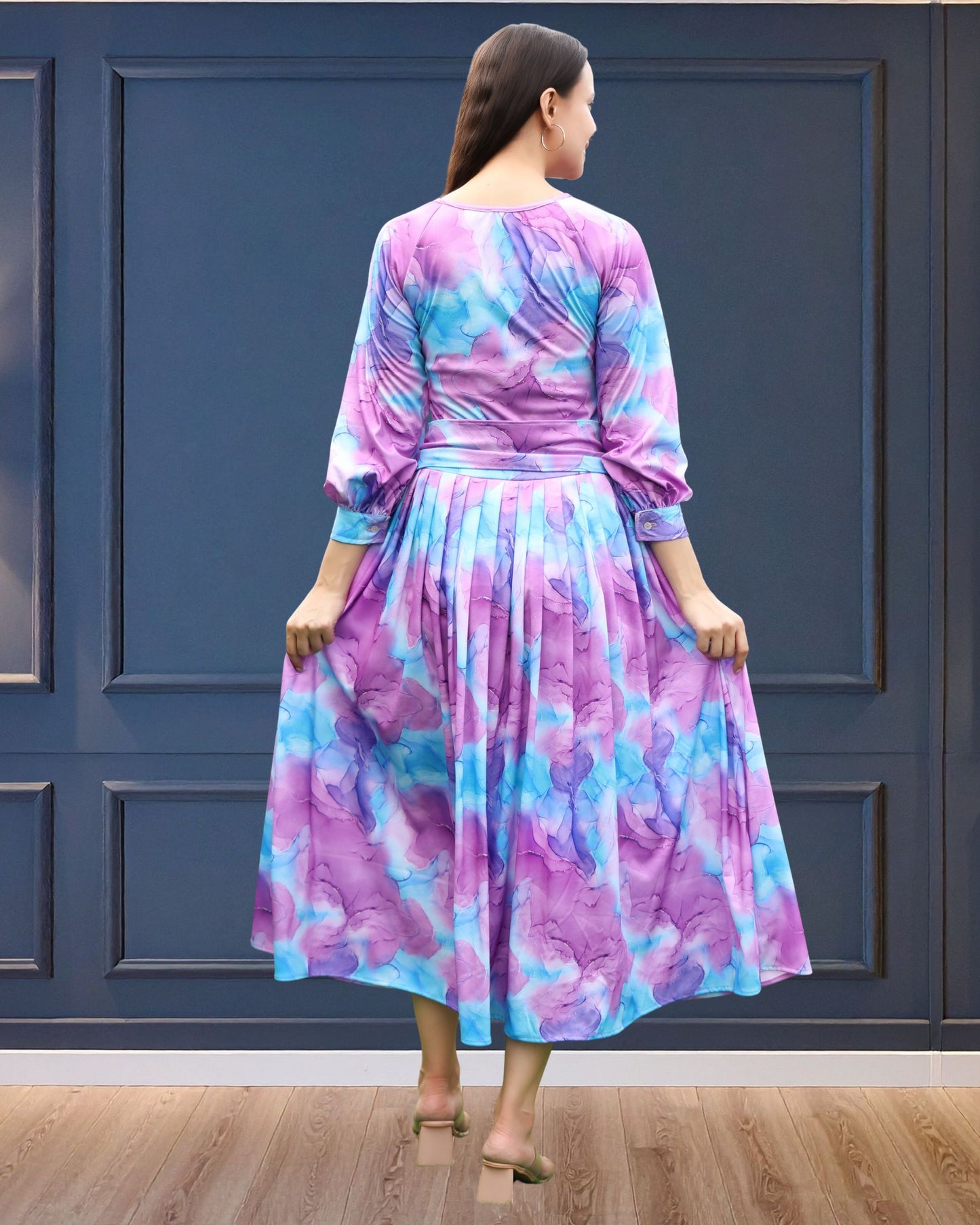 ✨ Ombre Print Spandex Dress – Sleek, Stretchy & Stunningly Gradient