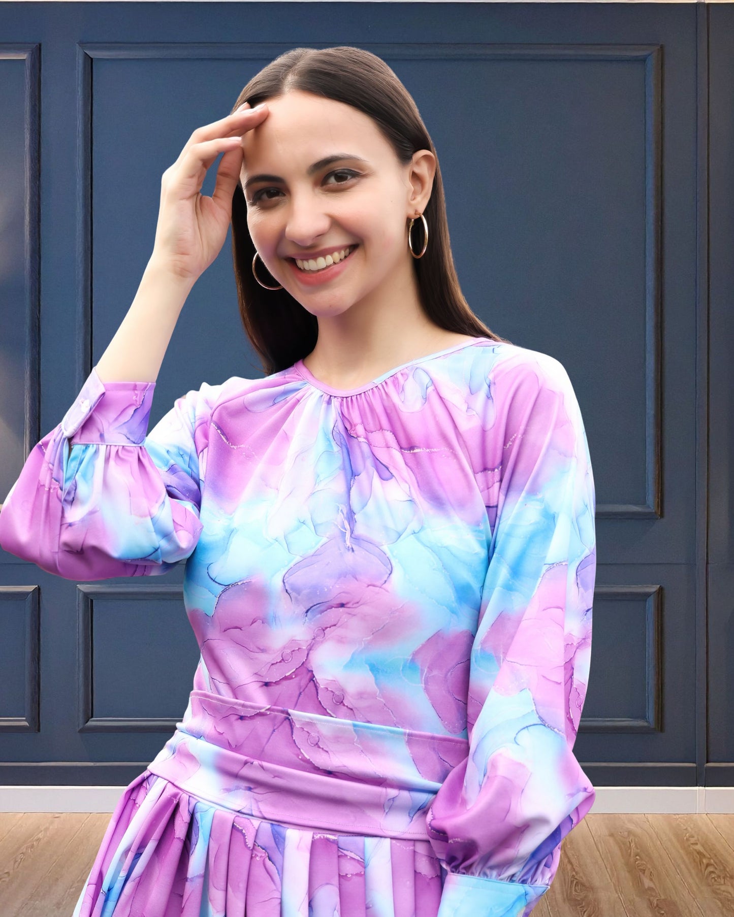 ✨ Ombre Print Spandex Dress – Sleek, Stretchy & Stunningly Gradient