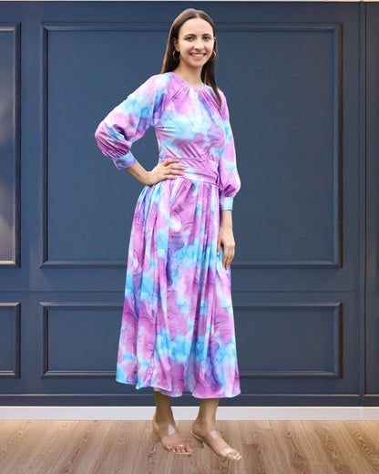 ✨ Ombre Print Spandex Dress – Sleek, Stretchy & Stunningly Gradient