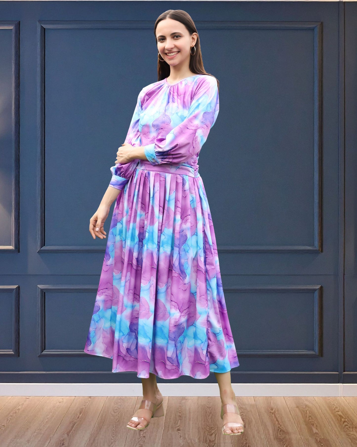✨ Ombre Print Spandex Dress – Sleek, Stretchy & Stunningly Gradient