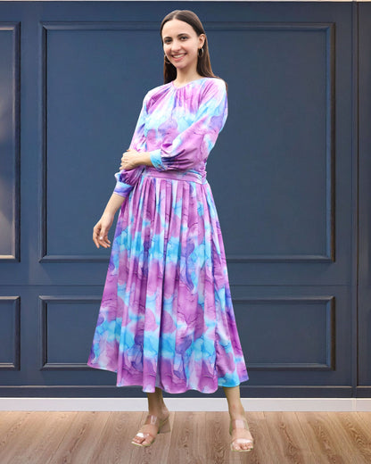 ✨ Ombre Print Spandex Dress – Sleek, Stretchy & Stunningly Gradient