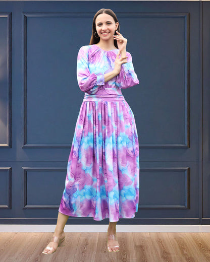 ✨ Ombre Print Spandex Dress – Sleek, Stretchy & Stunningly Gradient