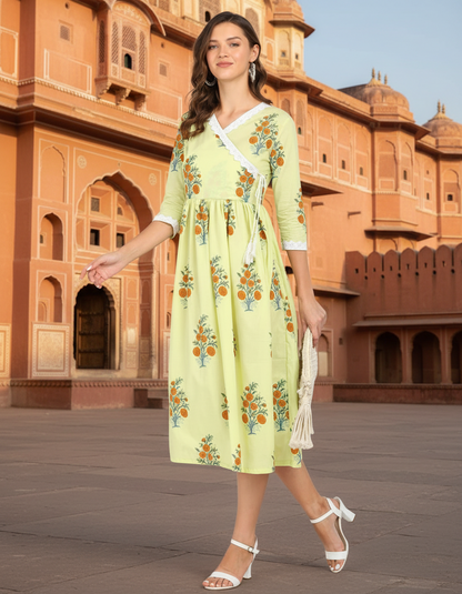 Ethnic Floral Printed Cotton Tunic – Soft & Stylish